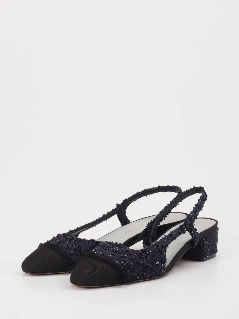 Konstantin Starke – Slingbacks aus Textil in Schwarz
