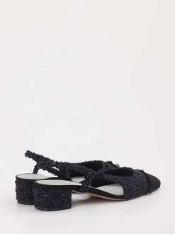 Konstantin Starke – Slingbacks aus Textil in Schwarz