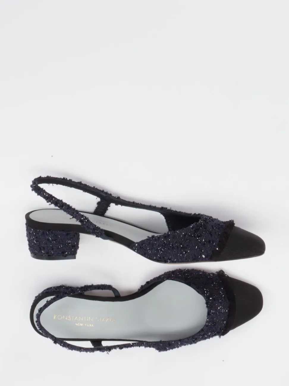 Konstantin Starke – Slingbacks aus Textil in Schwarz