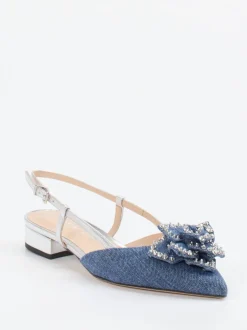 Konstantin Starke – Slingback-Ballerinas aus Denim