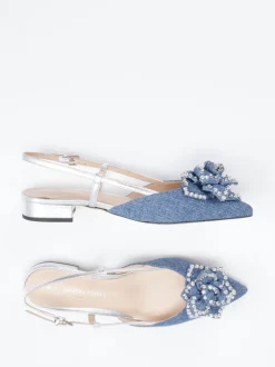 Konstantin Starke – Slingback-Ballerinas aus Denim