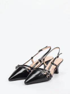 Konstantin Starke – Slingback-Pumps aus Lackleder Schwarz