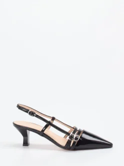 Konstantin Starke – Slingback-Pumps aus Lackleder Schwarz