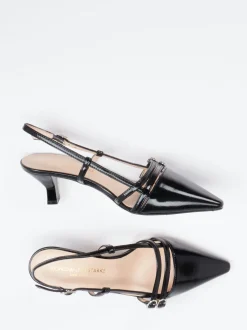 Konstantin Starke – Slingback-Pumps aus Lackleder Schwarz