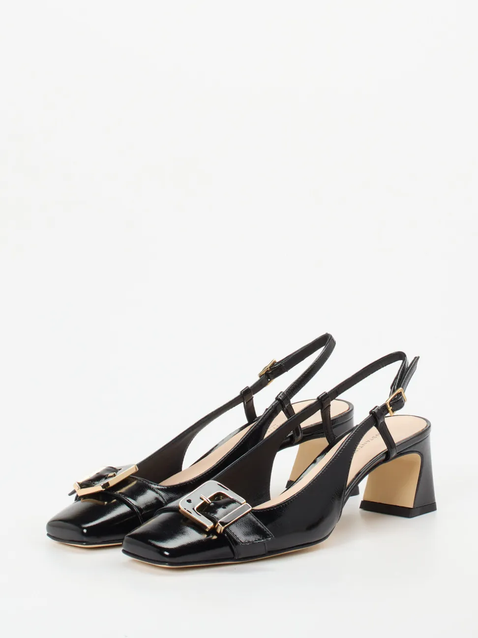 Konstantin Starke – Slingback-Pumps aus Lackleder Schwarz