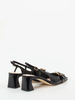 Konstantin Starke – Slingback-Pumps aus Lackleder Schwarz