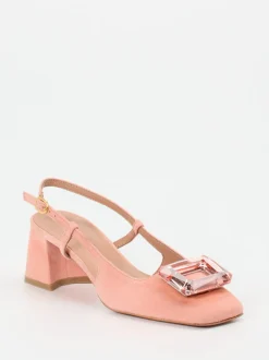 Konstantin Starke – Slingback-Pumps aus Veloursleder rosé