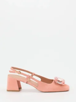 Konstantin Starke – Slingback-Pumps aus Veloursleder rosé