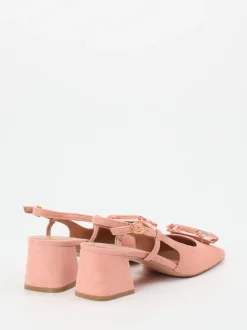 Konstantin Starke – Slingback-Pumps aus Veloursleder rosé