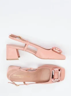Konstantin Starke – Slingback-Pumps aus Veloursleder rosé