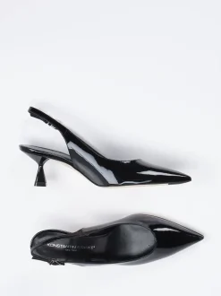 Konstantin Starke – Slingback-Pumps aus Lackleder Schwarz