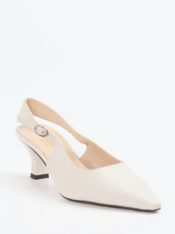 Konstantin Starke – Slingback-Pumps aus Lammleder Elfenbein