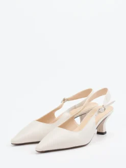 Konstantin Starke – Slingback-Pumps aus Lammleder Elfenbein