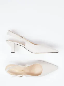 Konstantin Starke – Slingback-Pumps aus Lammleder Elfenbein