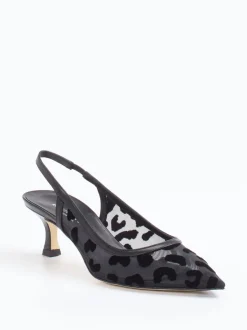 Konstantin Starke – Slingback-Pumps aus Netzspitze Schwarz
