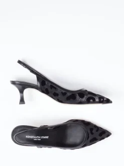 Konstantin Starke – Slingback-Pumps aus Netzspitze Schwarz