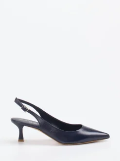 Konstantin Starke – Slingback-Pumps aus Lackleder Dunkelblau