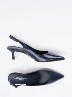 Konstantin Starke – Slingback-Pumps aus Lackleder Dunkelblau