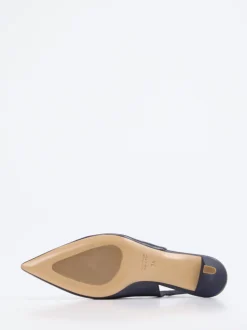 Konstantin Starke – Slingback-Pumps aus Lackleder Dunkelblau