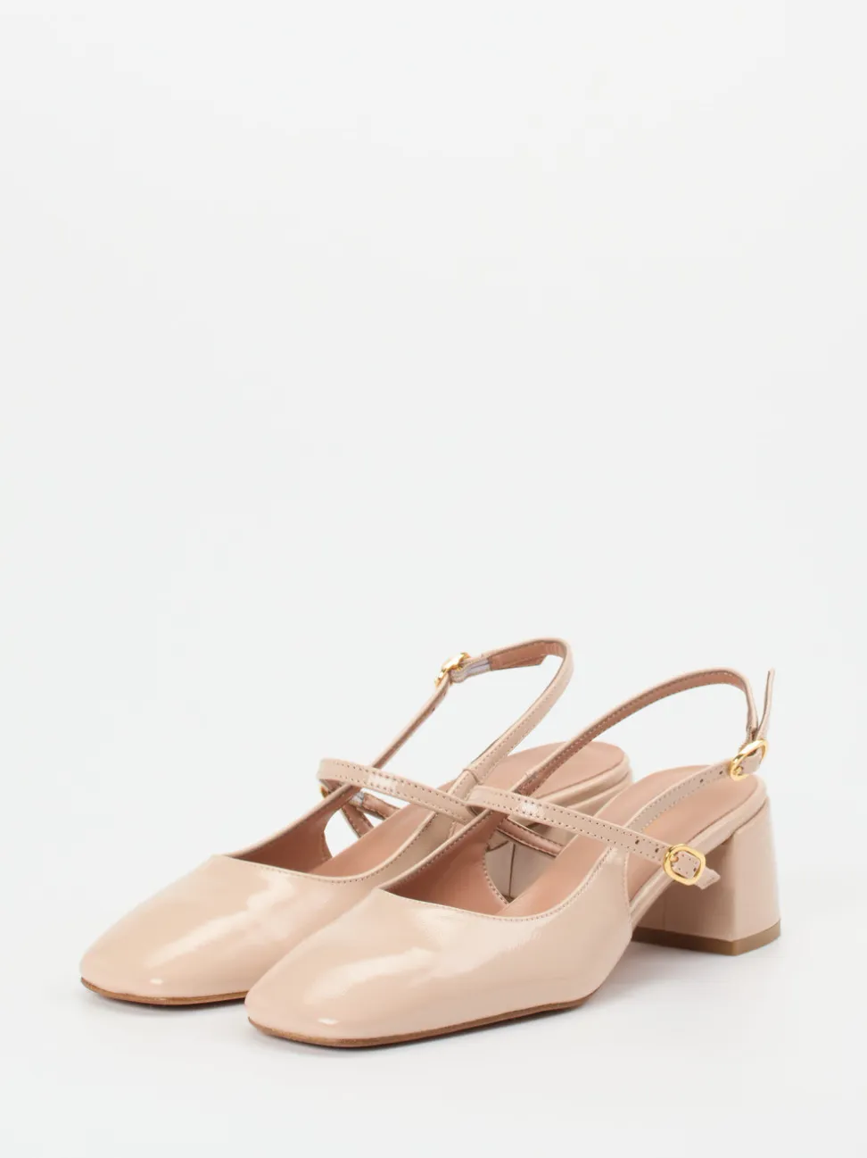 Konstantin Starke – Slingback-Pumps aus Lackleder beige