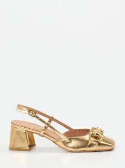 Konstantin Starke – Slingback-Pumps aus Metallicleder Gold