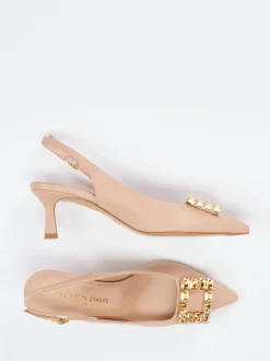 Konstantin Starke – Slingback-Pumps aus Lammleder Beige