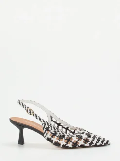 Konstantin Starke – Slingback-Pumps aus Flechtleder Schwarz