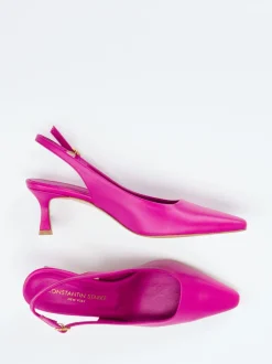 Konstantin Starke – Slingback-Pumps aus Lammleder Pink