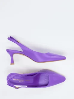 Konstantin Starke – Slingback-Pumps aus Lammleder Violett
