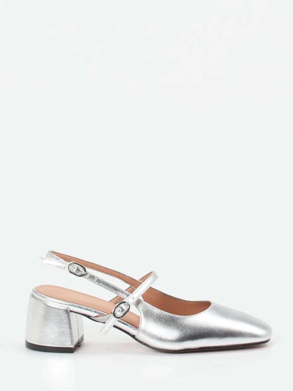 Konstantin Starke – Slingback-Pumps aus Metallicleder silber