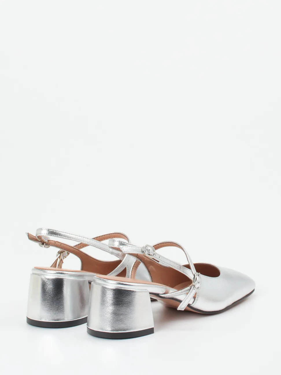 Konstantin Starke – Slingback-Pumps aus Metallicleder silber