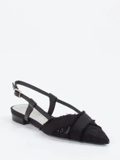 Konstantin Starke – Slingback-Ballerinas aus Spitze schwarz