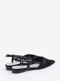 Konstantin Starke – Slingback-Ballerinas aus Spitze schwarz
