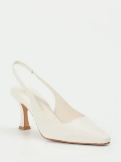Konstantin Starke – Slingback-Pumps aus Lammleder Weiß