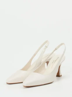Konstantin Starke – Slingback-Pumps aus Lammleder Weiß