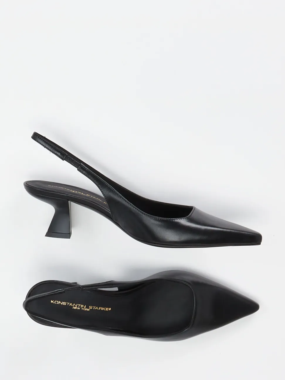 Konstantin Starke – Slingback-Pumps aus Lammleder schwarz