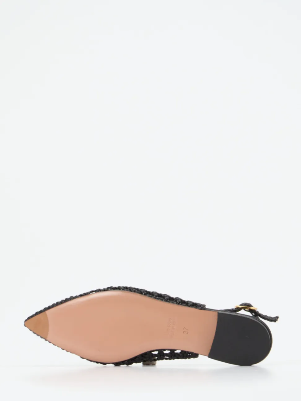 Konstantin Starke – Slingback-Ballerinas aus Flechtleder schwarz