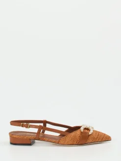 Konstantin Starke – Slingback-Ballerinas aus Textil und Leder