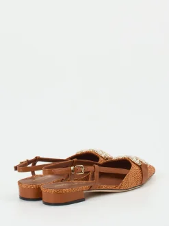 Konstantin Starke – Slingback-Ballerinas aus Textil und Leder