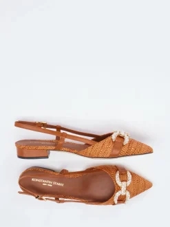 Konstantin Starke – Slingback-Ballerinas aus Textil und Leder