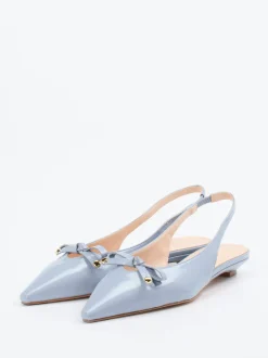 Konstantin Starke – Slingback-Ballerinas aus Lammleder Hellblau