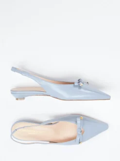Konstantin Starke – Slingback-Ballerinas aus Lammleder Hellblau