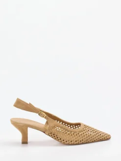 Konstantin Starke – Slingback-Pumps aus Veloursleder Sandbeige