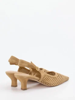 Konstantin Starke – Slingback-Pumps aus Veloursleder Sandbeige