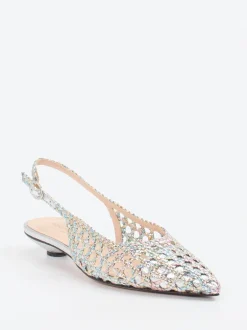 Konstantin Starke – Slingback-Ballerinas aus Flechtleder multicolor