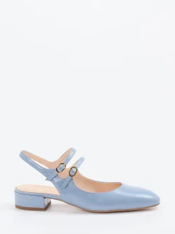 Konstantin Starke – Slingback-Pumps aus Lackleder Pastellblau