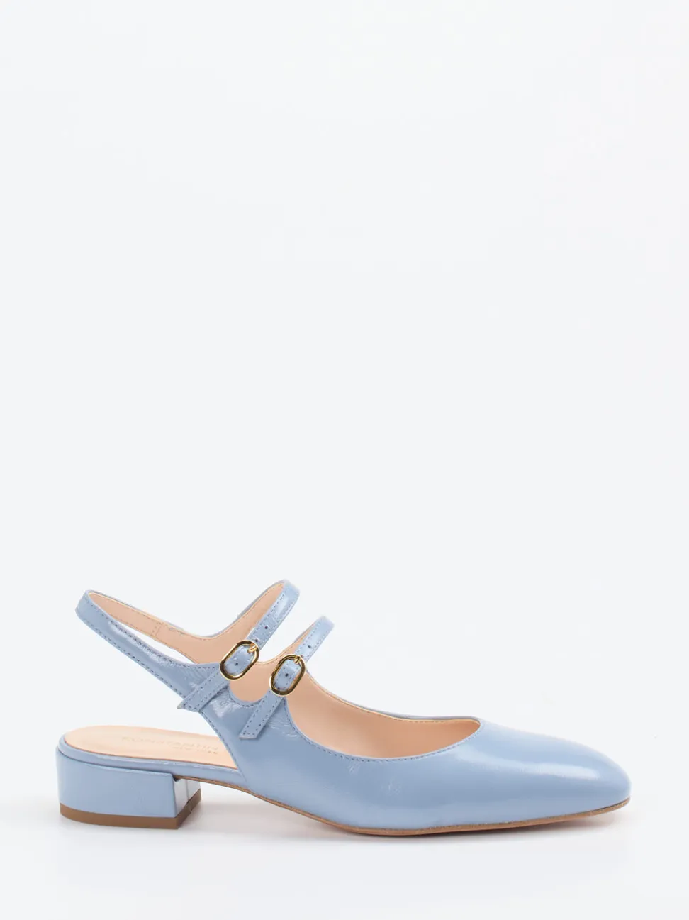 Konstantin Starke – Slingback-Pumps aus Lackleder Pastellblau