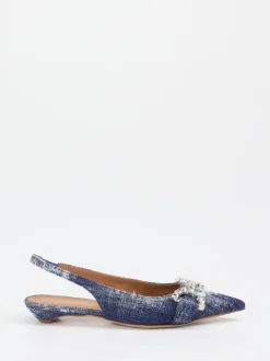 Konstantin Starke – Slingballerinas aus Denimtextil