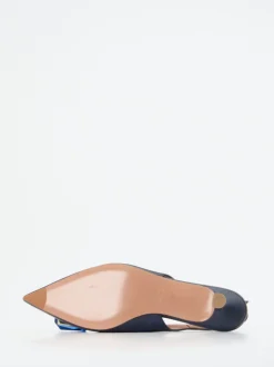 Konstantin Starke – Slingback-Pumps aus Lammleder Dunkelblau