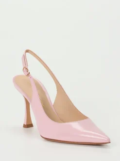 Konstantin Starke – Slingback-Pumps aus Hochglanzleder rosa
